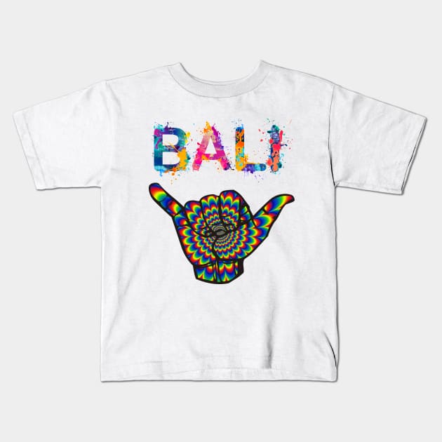 Bali Shaka Sign Kids T-Shirt by victoriashel